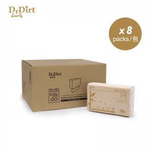 Dr.Dirt 迷你廚房浴室食品級竹漿抹手紙廚房紙 膠袋包裝 (8包1箱)  